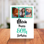 80th happy birthday Mom photo collage Card<br><div class="desc">🌶️ Put a smile on a face with this awesome 80th birthday Mom photo collage card. - Simply click to personalize this design 🔥 My promises - This design is unique and is designed with you in mind 🙏 Thank you for supporting my small business - If you would like...</div>