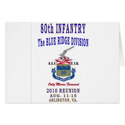 80th INFANTRY DIVISION Cards (Front Horizontal)