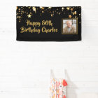 80th or Any Birthday Photo Gold Stars Custom Color