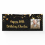 80th or Any Birthday Photo Gold Stars Custom Color Banner