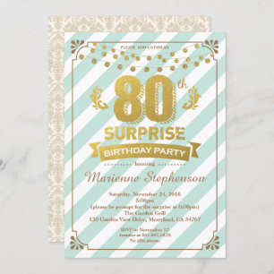 80th surprise birthday invitation for woman