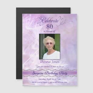 80th Surprise Birthday Party Magnetic Invitations