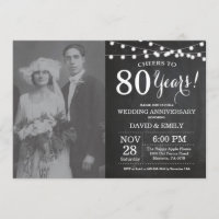 80th Wedding Anniversary Chalkboard Photo