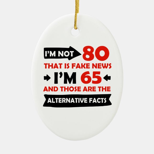 80th year old birthday gifts ceramic ornament (Front)