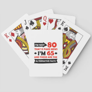 80th year old birthday gifts poker cards