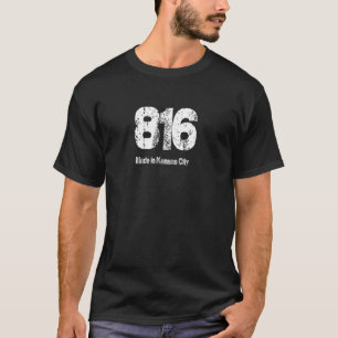 816 Made In Kansas City Distressed Vintage T-Shirt
