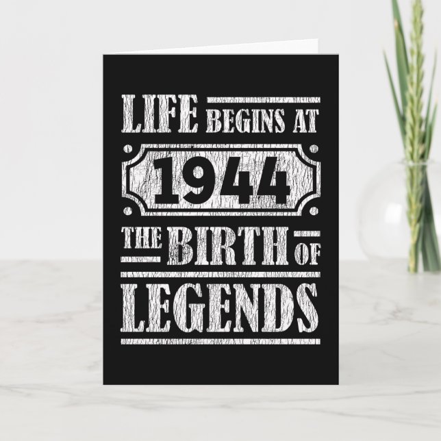 81 Year Old 1944 Birth Of Legend 81st Birthday Card (Front)
