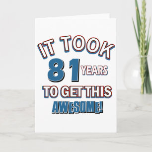 81 year old birthday designs card