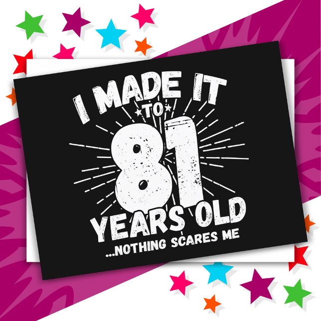 81 Year Old Sarcastic Meme Funny 81st Birthday Postcard (Creator Uploaded)