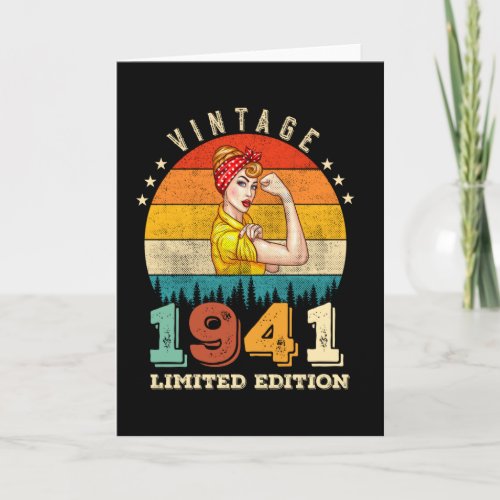 81 Year Old Women Bday 1941 Vintage 81st Birthday Card