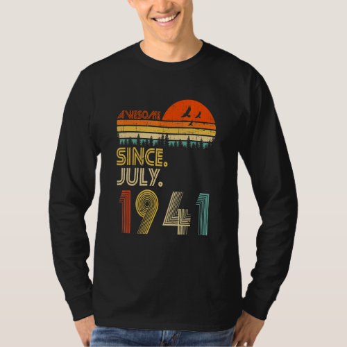 81 Years Old Awesome Since July 1941 81st Birthday T_Shirt