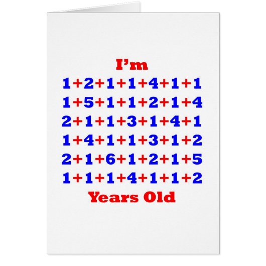 81 Years old! Cards (Front)