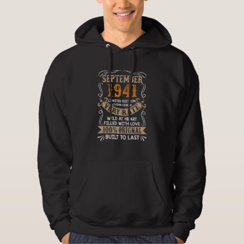 81st Birthday  1941 Years Old Retro Vintage Septem Hoodie