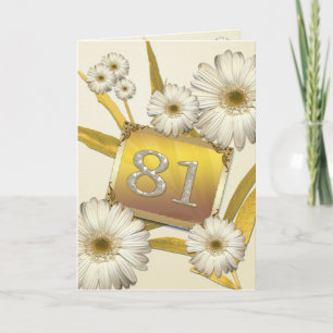 81st Birthday card with daisies.