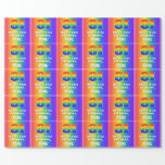 [ Thumbnail: 81st Birthday: Colorful, Fun Rainbow Pattern # 81 Wrapping Paper ]