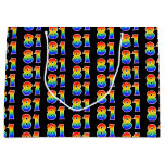 [ Thumbnail: 81st Birthday: Fun Rainbow Event Number 81 Pattern Gift Bag ]