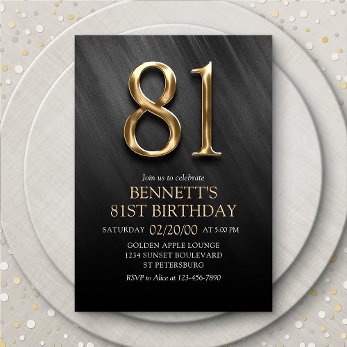 81st Birthday Invitation