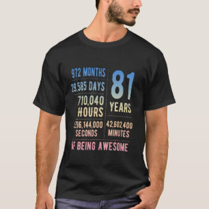81st Birthday Men Women Funny 81 Years Old T-Shirt