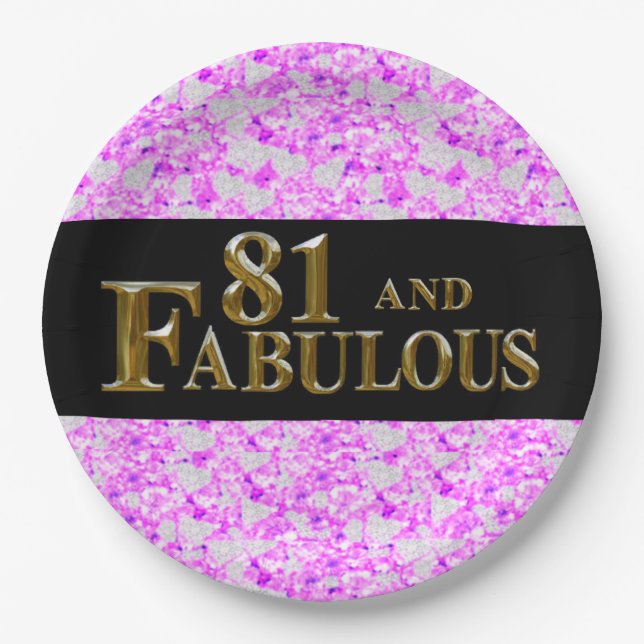 81st Birthday  Paper Plates (Front)
