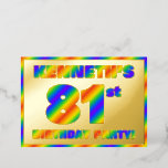 [ Thumbnail: 81st Birthday Party — Fun, Rainbow Spectrum “81” Invitation ]