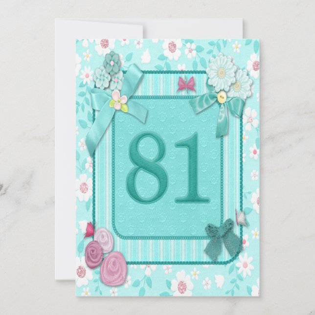 81st birthday party invitation (Front)