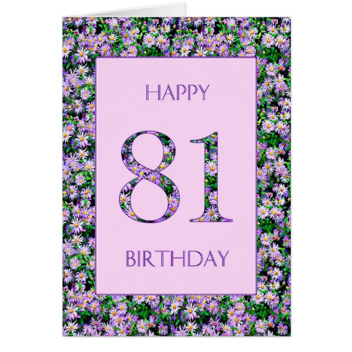 81st Birthday Purple Daisies