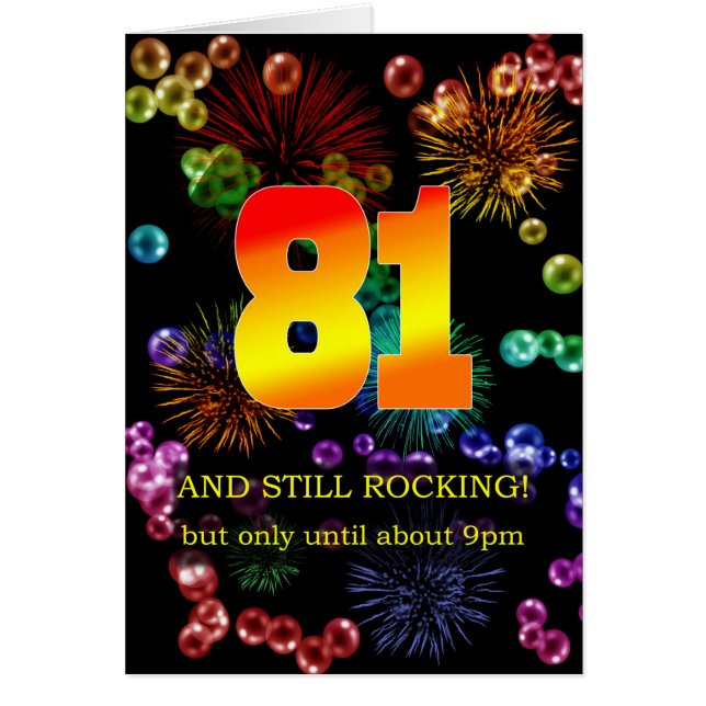 81st Birthday Still Rocking Cards (Front)