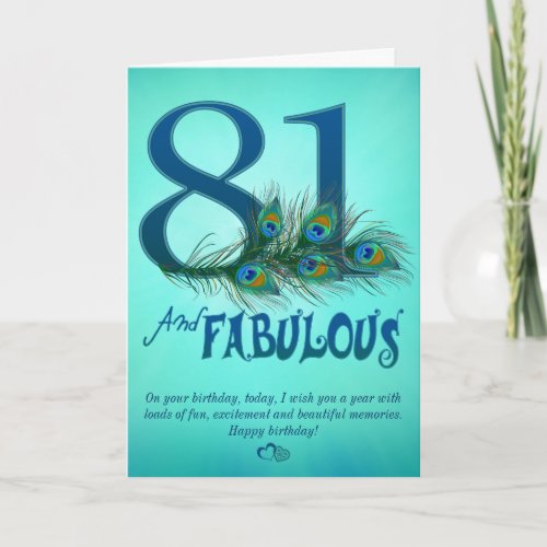 81st Birthday template Cards