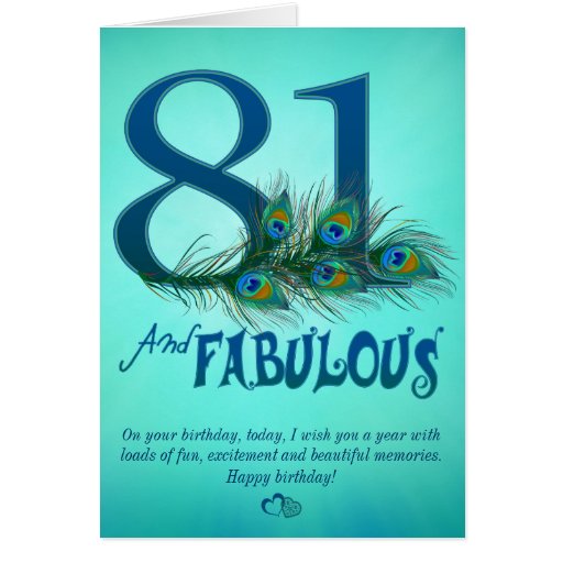 81st Birthday template Cards | Zazzle