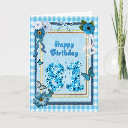 81st  Birthday with a scrapbook effect Card