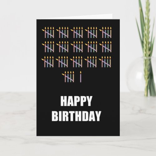 81st Birthday with Candles Card