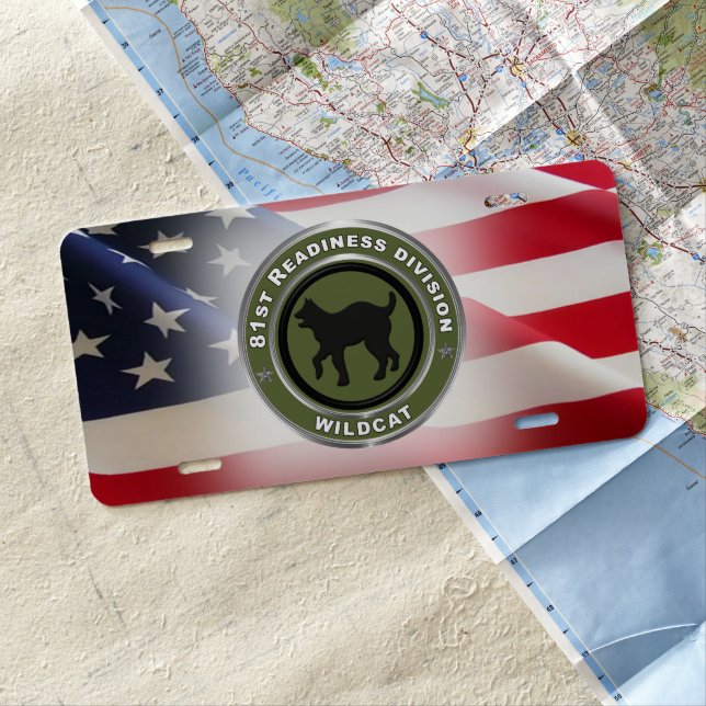 81st Readiness Division  License Plate (In Situ)