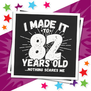 82 Year Old Sarcastic Meme Funny 82nd Birthday Napkins
