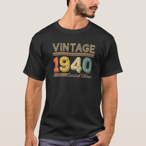 82 Years Old Vintage 1940  82th Birthday T_Shirt