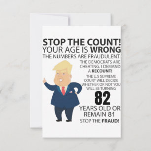 82 Years Trump Happy Birthday Present Funny