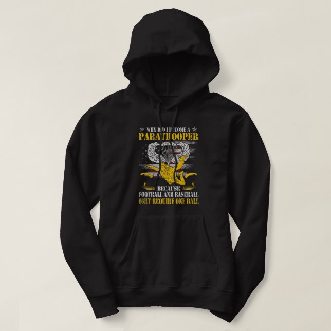 82nd 101st Airborne Paratrooper Jump Tshirt, Veter Hoodie (Design Front)
