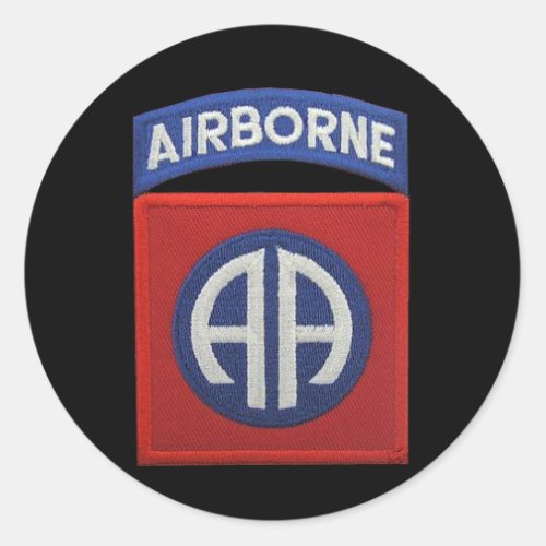 82nd ABN airborne Div Veterans Vets LRRP Classic Round Sticker