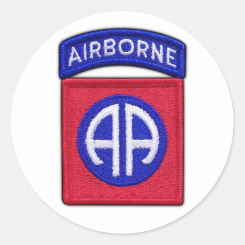 82nd ABN Airborne Div Vets LRRP Classic Round Sticker