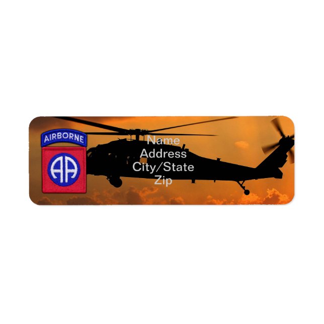 82nd ABN airborne division Veterans Vets Label (Front)