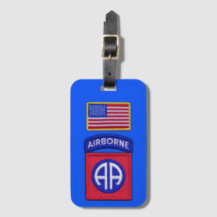 82nd Abn Div Airborne Division Fort Bragg patch Luggage Tag