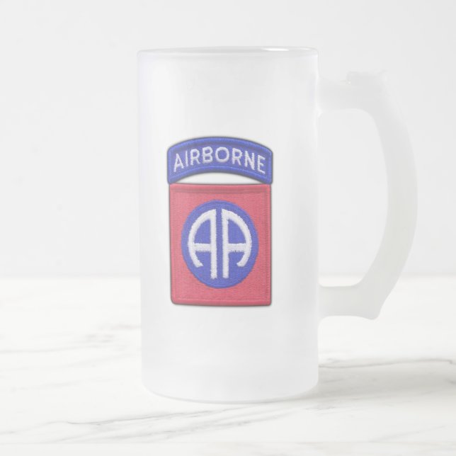 82nd ABN DIV Airborne Division Veterans Vets Frosted Glass Beer Mug (Right)