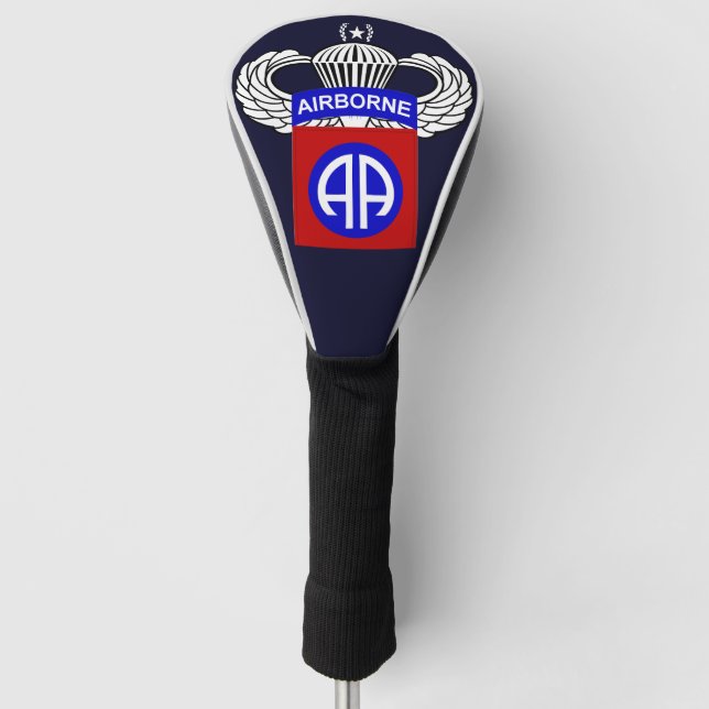 82nd Airborne - All American - Jump Wings Golf Head Cover (Front)