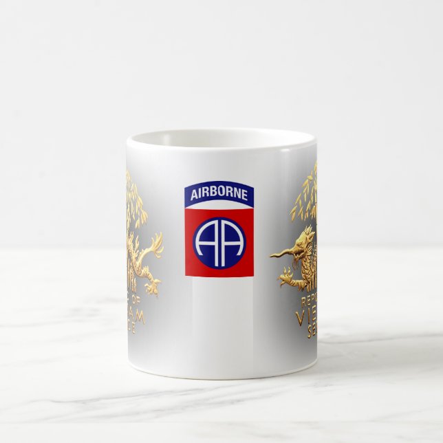 82nd Airborne and Vietnam Service Dragon Coffee Mug (Center)