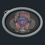 82nd Airborne Belt Buckle<br><div class="desc">Show military pride and patriotism with this remarkably distinctive,  highly detailed rendition of the iconic insignia of the 82nd Airborne Division. Available only on Zazzle!</div>