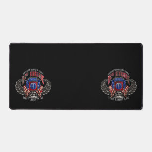 82nd Airborne Black Desk Mat