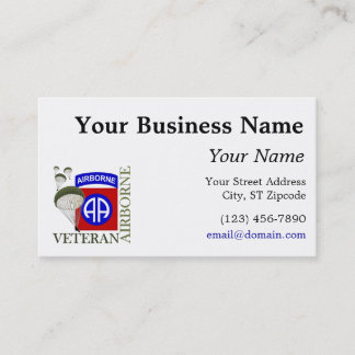 82nd Airborne Business Card