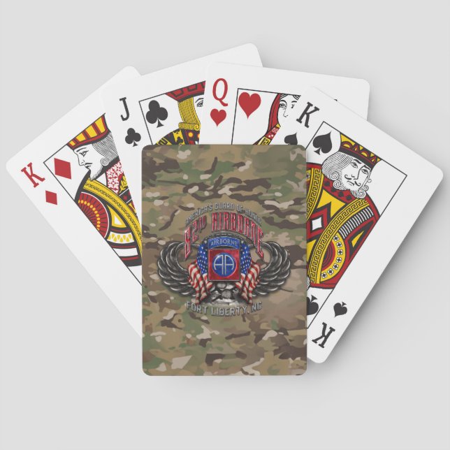 82nd Airborne Camo Poker Cards (Back)