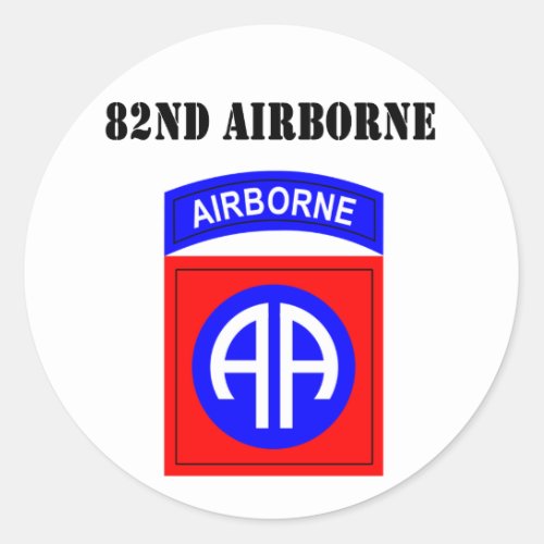 82nd Airborne Classic Round Sticker
