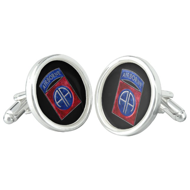 82nd Airborne Cufflinks (Angled)