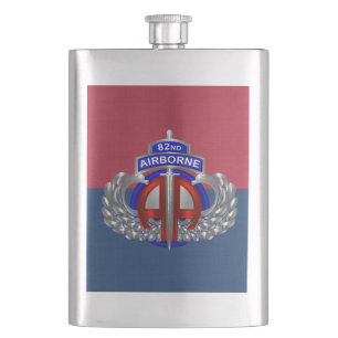 82nd Airborne Dagger Division Colors Flask